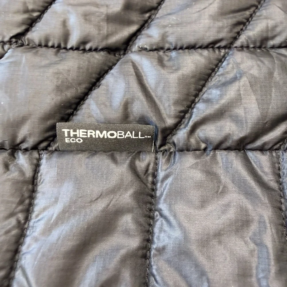 The North Face‎ Light Vest Thermo ball Puffer Full Zip Men's L Black W/ Logos
